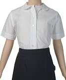 French Toast Short Sleeve Peter Pan Blouse (Sizes 2-6X) - white, 6