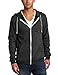 Threads 4 Thought Men's Sustainable Triblend Zip Front Hoodie, Heather Black, Large