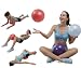 Brand New Exercise Fitness Ball / Yoga Pilates Ball / Gym Ball 26 cm / 10 BURST RESISTANT - Metallic Pink