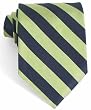 Bruno Piattelli Mens Navy Lime Striped Designer Silk Neck Tie
