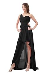 One Shoulder Asymmetric Beaded Lace Bridesmaid Dress/Prom Dress 