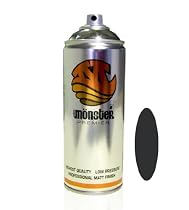 Monstercolors Premier Smooth Signal Black 400ml aerosol spray paint