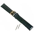 Watch Band X-Long Crocodile Grain Leather Black 18mm