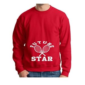 Buy cute tennis gifts - Xi Future Tennis Star Premium Crewneck Sweatshirt (not Maternity Sized) Funny Sports Athletic Cute Pregnant Baby Shower Gift Expecting Mother Mommy Premium Sweatshirt Medium Red