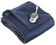 Sunbeam Royal Nights Heated Blanket, Twin, Navy