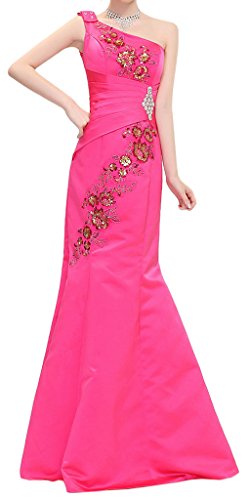 アイキーパー（Eyekepper） ロング ドレス エレガント マーメイド 刺繍 ワンショルダー スレンダーライン マキシ式 結婚式 舞踏会 パーティー イブニングドレス 花嫁ドレス フォーマル レディース