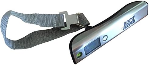 Luggage Scale, 110lb Portable, Digital Stainless Steel with Tape Measure - Best Compact, Handheld Travel Tool