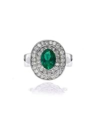 1.59 Carat Emerald & Diamond 18k Gold Ring