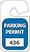 NMC PP14C Rearview Mirror (Parking Permit, 201-300, Blue)