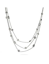 Three Strand Layered CZ Sway Necklace
