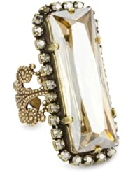 Liz Palacios "Piedras" Swarovski Elements Rectangle Ring