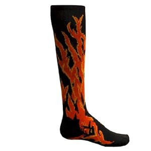 Red Lion Flame Performance Socks ( Black - Large )