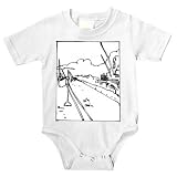 Onesie with "black and white", Latvia, road, industiral, smoke, Europe, city