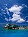 Electric Blue Water Surrounds Conception Island, Near Long Island, Bahamas Photographic Poster Print by Greg Johnston, 12x16