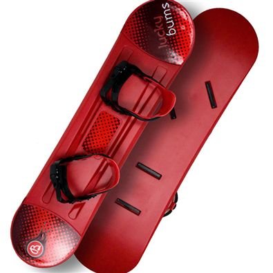 Lucky Bums Plastic Snowboard (Red)