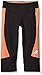 adidas Big Girls' Capri Legging Pant, Black/Sun Glow, Small/7-8