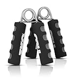 TKO Firm Resistance Exercise and Strength Hand Grips, Onyx