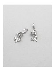 Rose Charm In 92.5 Sterling Silver