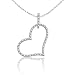 10k White Gold Diamond Heart Pendant