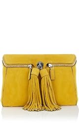 Suede Tassel Clutch