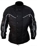 Motorradjacke, Textiljacke, schwarz + Halswärmer