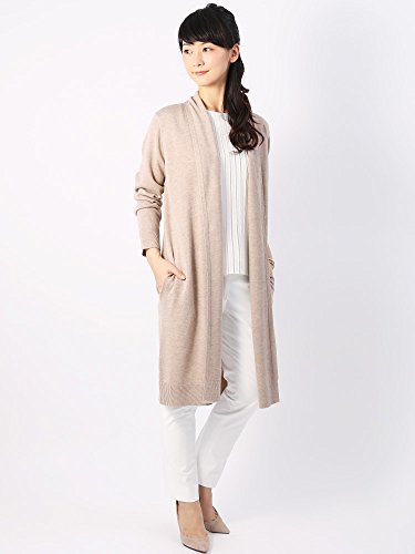(ザ・スーツカンパニー) ハンドウォッシュ/destyle/ウール混天竺 ショールカラーロングカーディガン ベージュ