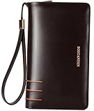 Bostanten Men's Genuine Leather Clutch Purse Wristlet Handbags Business Long Wallet