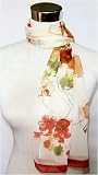 Georgette Watercolor Floral Print - Silk Stole 21x70