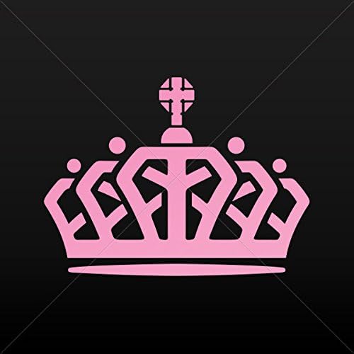 Sticker Royal Crown Chess Queen King Kingdom Bavaria Motorbike Durable Pink (8 X 5.97 In)