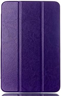 LG G Pad 10.1 Case, Soft PU Leather Case Foldable Design Luxury Shell [Kickstand Feature] Protective Cover [Anti Scratch] Ultimate Slim Skin for LG G Pad 10.1 V700 with One Stylus -Purple