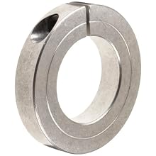 Climax Metal H1C-087-A Shaft Collar, One Piece, Clamp Style, Aluminum, 7/8" Bore, 1 7/8" OD, 1/2" Width