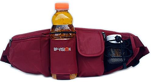 Idea Life Multifunctional Waist Pack with Water Bottle Holder,Red(Bottle is Excluded)