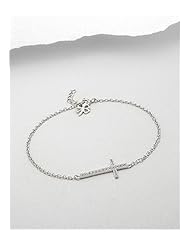 Cross CZ Bracelet In 92.5 Sterling Silver