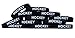 Novel Merk 12-Piece White Text Black Hockey Kids Party Favor & School Carnival Prize Sports Silicone Wristband Bracelet
