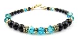 419R3n6Ym7L. SL160  Blue Zircon Gold Filled Swarovski Crystal Beaded Black Pearl Bracelets Reviews