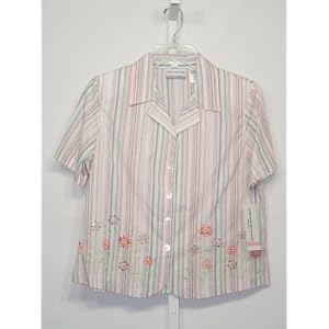 Buy Alfred Dunner Ladies Plaid Flower T-Shirt by Alfred Dunner