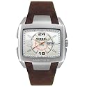Diesel Men's Stainless Steel and Brown Leather Watch #DZ1273