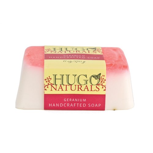 Hugo Naturals Bar Soap, Geranium , 6-Ounce Bar (Pack of 3)