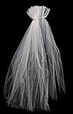 Mini White Wedding Veil with Pearl Headband, For Dolls, Showers, and Crafts