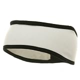 Reversible Fleece Headband-White Black W12S25E
