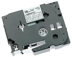 Brother TZ145 3/4in Labeling Tape (26.2ft, White on Clear)
