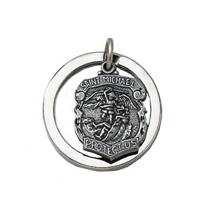 St. Michael Protect Us Key Ring