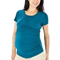 Liz Lange&reg; Short Sleeve Shirred Shell Top - Teal