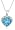 10k White Gold, December Birthstone, Blue Topaz and Diamond Heart Pendant