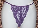 Ladies Scalloped Lace Thong w/Lace Back 0/S Fits Most (Click for more colors)