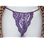 Ladies Scalloped Lace Thong w/Lace Back 0/S Fits Most (Click for more colors)