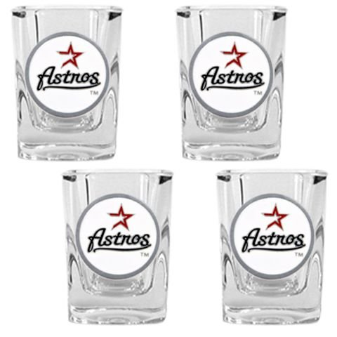 Houston Astros 4 Piece Square Shot Glass Set