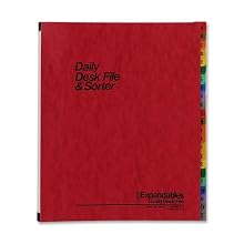 Pendaflex Daily Desk File, A-Z, Letter Size, Red, 5 Box (11017)