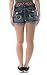 WallFlower Juniors Luscious Curvy Belted Bling Denim Short Shorts