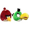 Angry Birds 5 GREEN TOUCAN BOOMERANG BIRD BIG BRO Red Bird Mini Plush with SOUND Set of 2